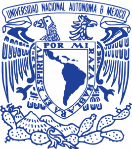 UNAM azul con fondo transparente