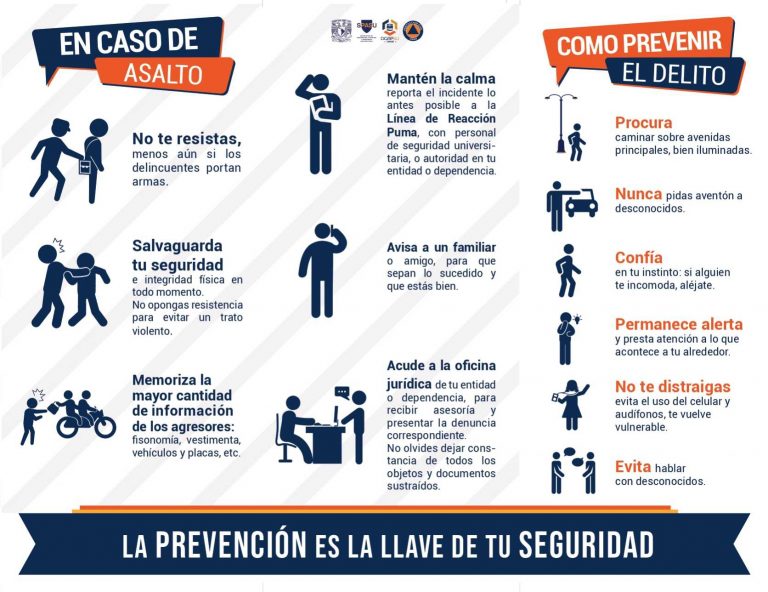 Como prevenir el delito en caso de asalto