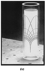 (b) The null screen after it is inserted into an acrylic cylinder.