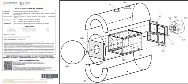 Patent title and outline of portable apparatus, method and system for measuring corneal topography.